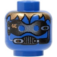 Lego hlava, modrá (3626bpb0097)